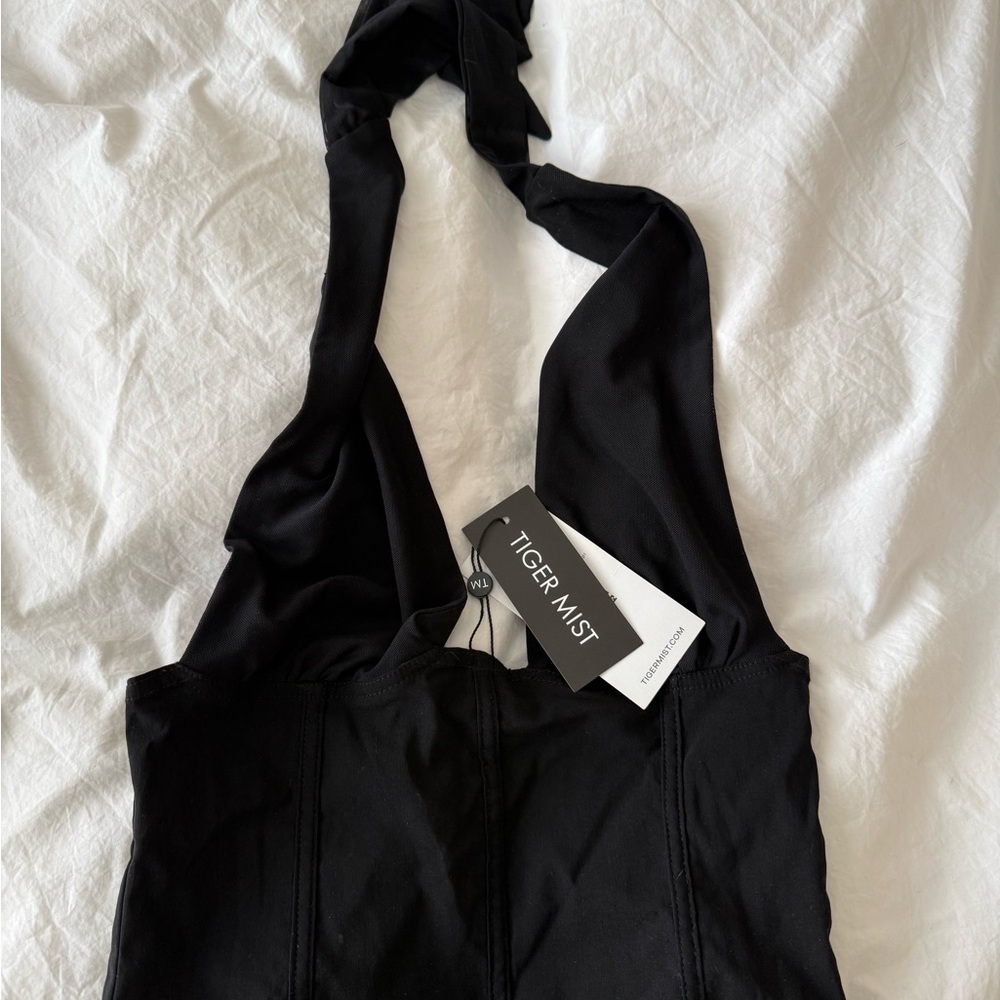 Tiger Mist JANECE Black Halter Top